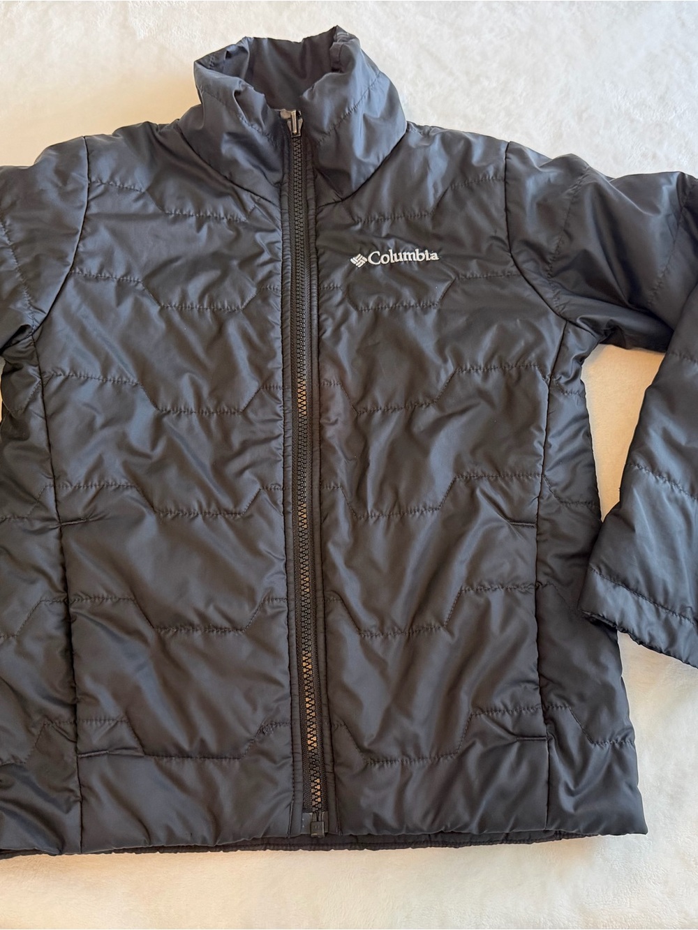 Columbia Kids Size Small Black Puffer Jacket Layering Coat Interchange System